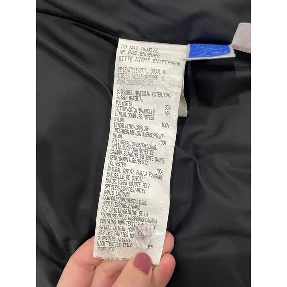 Canada Goose Navy Women's S Solaris Shelburne Fur Trim Down Parka Winter Coat - Picture 9 of 12